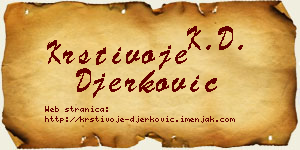 Krstivoje Đerković vizit kartica